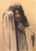 Carlos Schwabe Study for The Wave female figure left of the central figure (mk19) oil painting reproduction